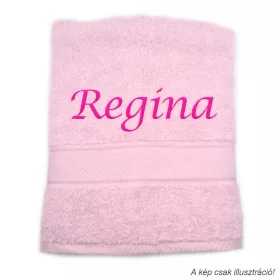Neves törölköző hímzett Regina felirattal