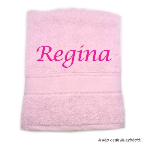 Neves törölköző hímzett Regina felirattal