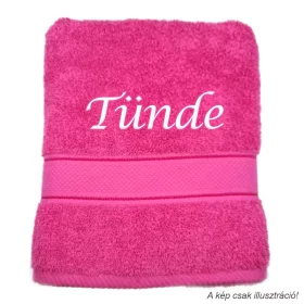Neves törölköző hímzett Tünde felirattal