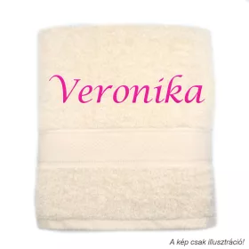 Neves törölköző hímzett Veronika felirattal