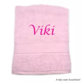 Neves törölköző hímzett Viki felirattal