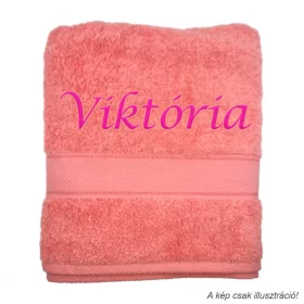 Neves törölköző hímzett Viktória felirattal