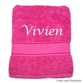 Neves törölköző hímzett Vivien felirattal