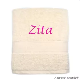 Neves törölköző hímzett Zita felirattal