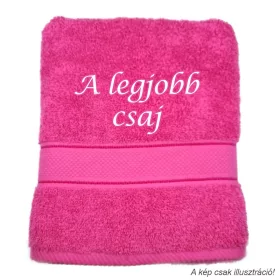 Hímzett törölköző A legjobb csaj felirattal