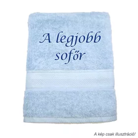 Hímzett törölköző A legjobb sofőr felirattal