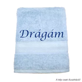 Hímzett törölköző Drágám felirattal