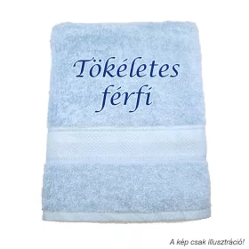 Hímzett törölköző Tökéletes férfi felirattal