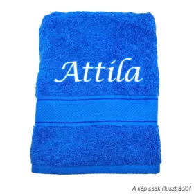 Neves törölköző hímzett Attila felirattal