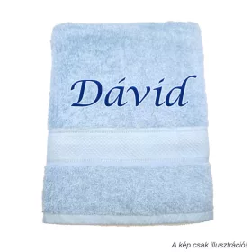 Neves törölköző hímzett Dávid felirattal