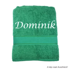 Neves törölköző hímzett Dominik felirattal