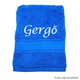 Neves törölköző hímzett Gergő felirattal