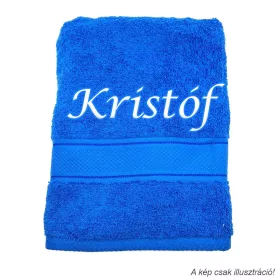 Neves törölköző hímzett Kristóf felirattal