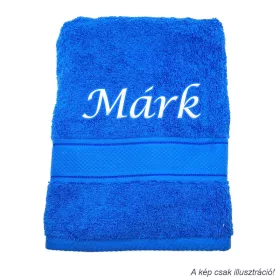 Neves törölköző hímzett Márk felirattal