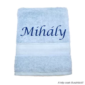 Neves törölköző hímzett Mihály felirattal