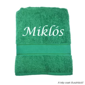 Neves törölköző hímzett Miklós felirattal
