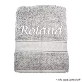 Neves törölköző hímzett Roland felirattal