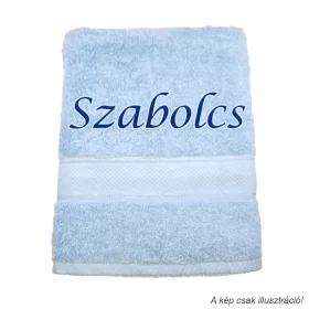 Neves törölköző hímzett Szabolcs felirattal