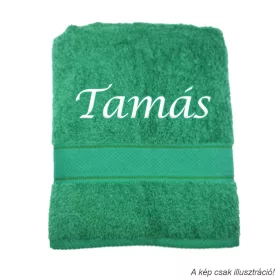 Neves törölköző hímzett Tamás felirattal