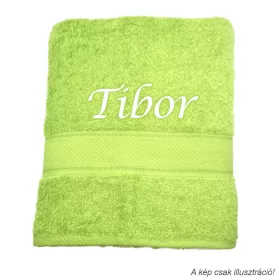 Neves törölköző hímzett Tibor felirattal