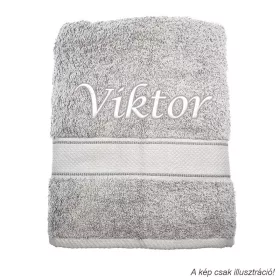 Neves törölköző hímzett Viktor felirattal