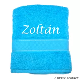 Neves törölköző hímzett Zoltán felirattal