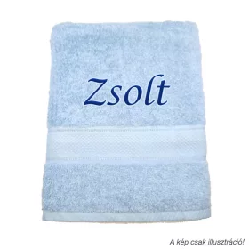 Neves törölköző hímzett Zsolt felirattal