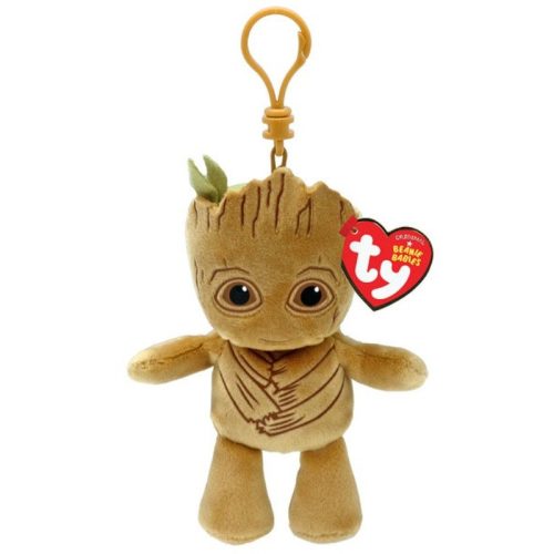 Ty Beanie Babies plüss kulcstartó figura - Marvel Groot (8,5 cm)