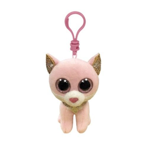 Ty Beanie Boos plüss figura kulcstartó - Fiona, a rózsaszín macska (8,5 cm)