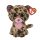 Ty Beanie Boos plüss figura - Livvie, a barna-rózsaszín leopárd (15 cm)