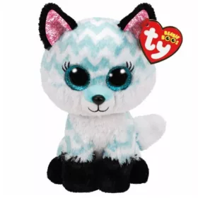 Ty Beanie Boos Atlas – fehér-türkiz róka plüss figura (15 cm)