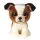 Beanie Boos Hugo - Barna-fehér kutya plüssfigura (15 cm)