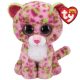 Beanie Boos Lainey - Rózsaszín leopárd plüssfigura (24 cm)