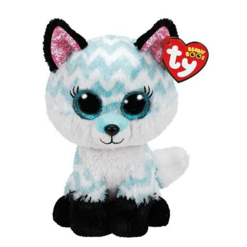 Beanie Boos Atlas - Fehér-türkiz róka plüss figura (24 cm)