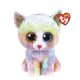 Ty Beanie Boos Heather - Pasztellszivárvány színű macska plüssfigura (42 cm)