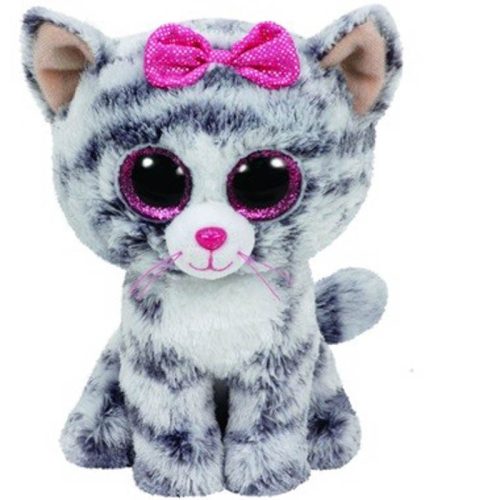 Beanie Boos KIKI - szürke macska plüss figura 15 cm