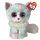 Beanie Boos Opal - Zöld-rózsaszín pöttyös macska plüss figura (24 cm)