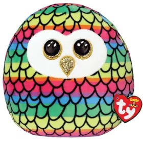 Ty Squishy Beanies párna alakú plüss figura – Owen, a színes bagoly