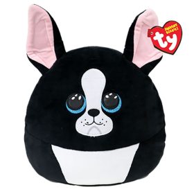 Ty Squish-a-Boos párna alakú plüss figura – Tink, a fekete-fehér kutya (35 cm)
