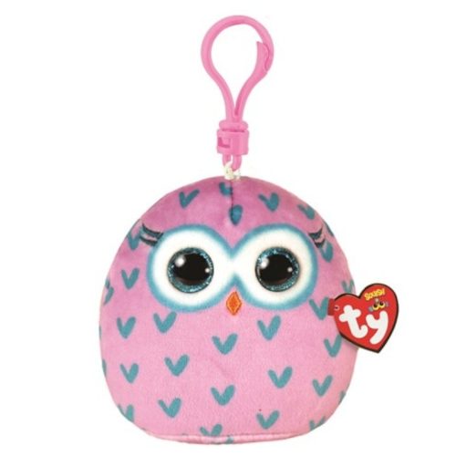 Ty Squishy Beanies plüss figura kulcstartó - Winks, a bagoly (8,5 cm)