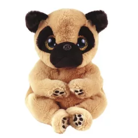 Ty Beanie Bellies Izzy - Barna kutya fekete fülekkel plüssfigura (15 cm)