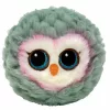 Ty Beanie Bouncers plüss labda - Feathers, a szürke bagoly (10 cm)