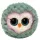 Ty Beanie Bouncers plüss labda - Feathers, a szürke bagoly (10 cm)