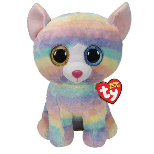 Ty Beanie Boos Heather plüss figura - Pasztellszivárvány színű macska (62 cm)