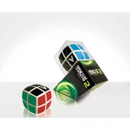 V-CUBE 2x2 versenykocka – fehér alapszínű, lekerekített formájú