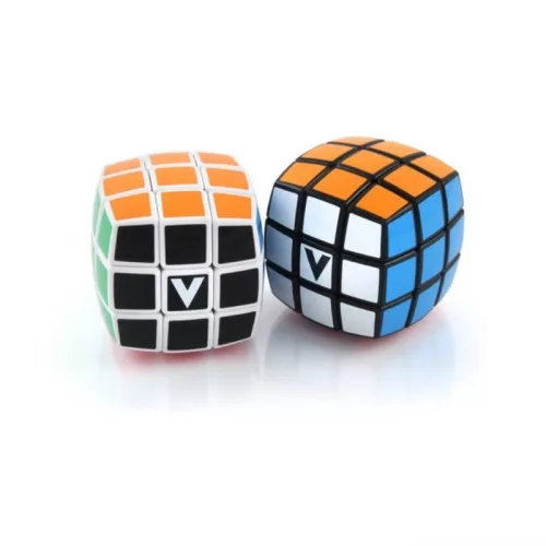 V-CUBE 3x3 versenykocka – fehér alapszínű, lekerekített formájú