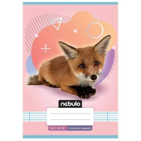Nebulo Füzet A5 tűzött vonalas – Állatos Rókás (16-32, 2. osztály)