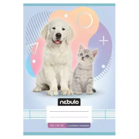 Nebulo Füzet A5 – Állatos minták Kutya és Macska (16-32, 2. osztály)