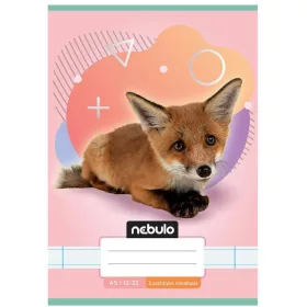 Nebulo A/5 vonalas füzet – Állatos minták Rókás (12-32, 3. osztály)