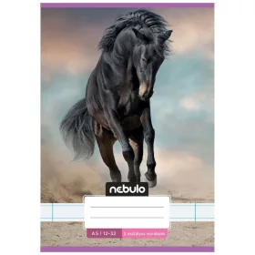 Nebulo A/5 vonalas füzet – Cuki minták Lovas (12-32, 3. osztály)